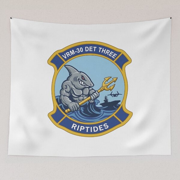 Item preview, US Navy VRM-30 Detachment Three Riptides Emblem designed and sold by CharlieDesings.