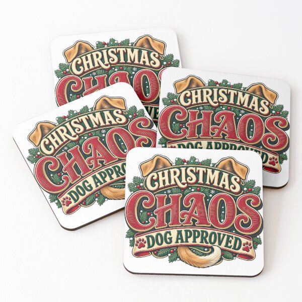 Item preview, Christmas Chaos Dog Approved Holiday Humor designed and sold by FZ Designs.