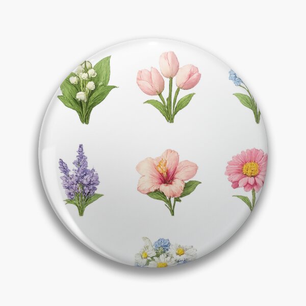 Item preview, Vintage Floral Bouquet Set Rose Peony Sunflower Lavender Aesthetic Sticker pack Sheet designed and sold by Rehnair.