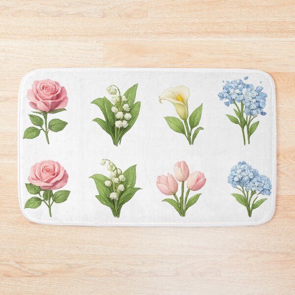 Item preview, Vintage Floral Bouquet Set Rose Peony Sunflower Lavender Aesthetic Sticker pack Sheet designed and sold by Rehnair.