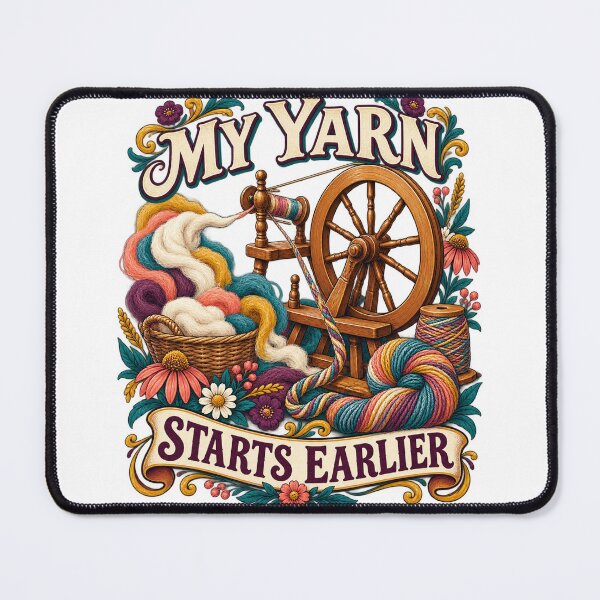 Item preview, My Yarn Starts Earlier Illustrated Fiber Gift designed and sold by UrbanCanvvas.
