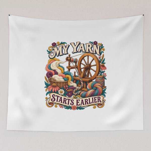 Item preview, My Yarn Starts Earlier Illustrated Fiber Gift designed and sold by UrbanCanvvas.