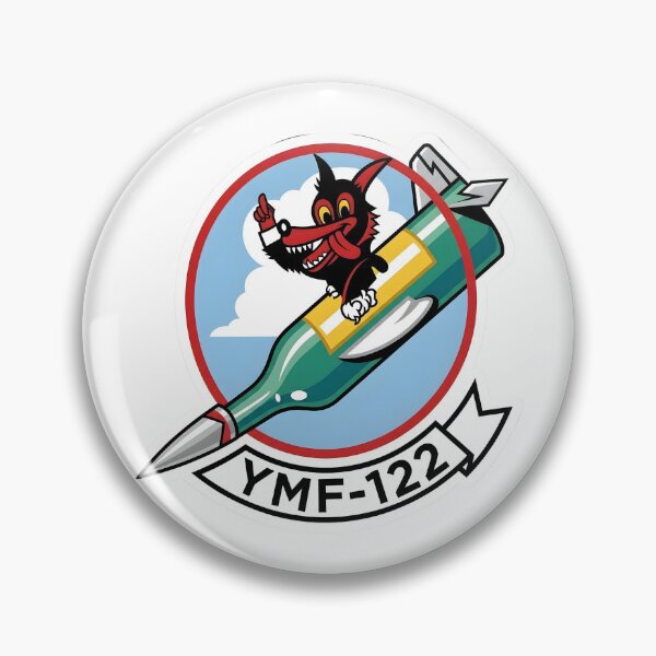 Item preview, USMC VMF-122 Werewolves WWII Heritage Emblem designed and sold by CharlieDesings.