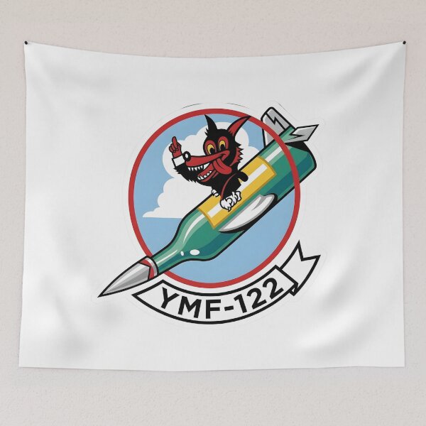 Item preview, USMC VMF-122 Werewolves WWII Heritage Emblem designed and sold by CharlieDesings.