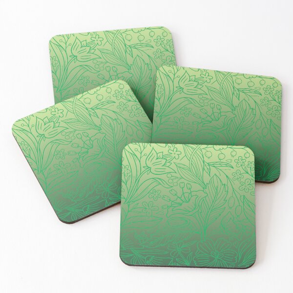 Item preview, Folk Botanical Tapestry – Delicate Flower & Berry Gradient Pattern | Green designed and sold by Frohyou.