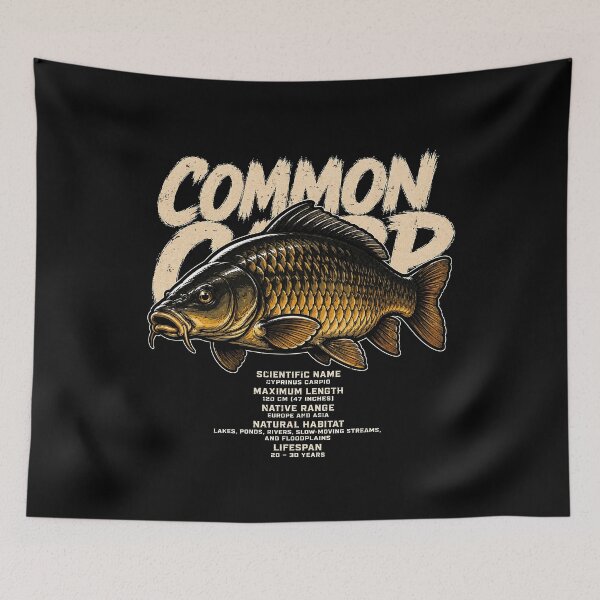 Item preview, Artistic common carp illustration with scientific details designed and sold by rafaeltto.