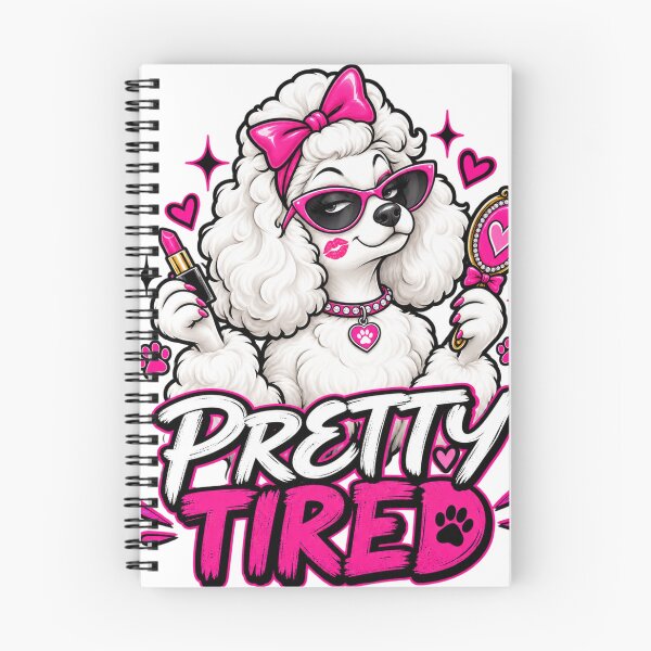Item preview, Pretty Tired Poodle | Funny Glam Pink Poodle Mom Makeup Dog designed and sold by KnrNazimTHRE4DS.