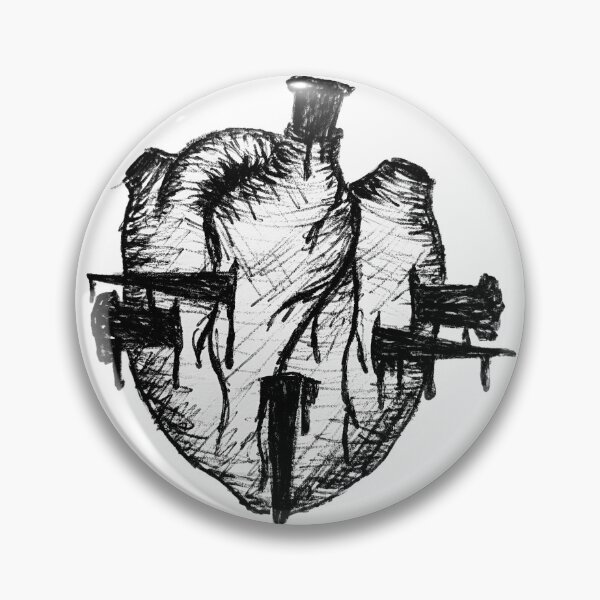 Artikelvorschau, Genageltes Herz Jesu entworfen und verkauft von Burning Heart Shop.