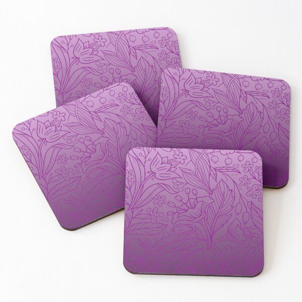 Item preview, Folk Botanical Tapestry – Delicate Flower & Berry Gradient Pattern | Purple designed and sold by Frohyou.
