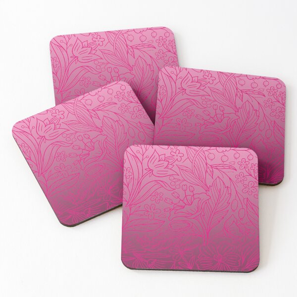 Item preview, Folk Botanical Tapestry – Delicate Flower & Berry Gradient Pattern | Pink designed and sold by Frohyou.