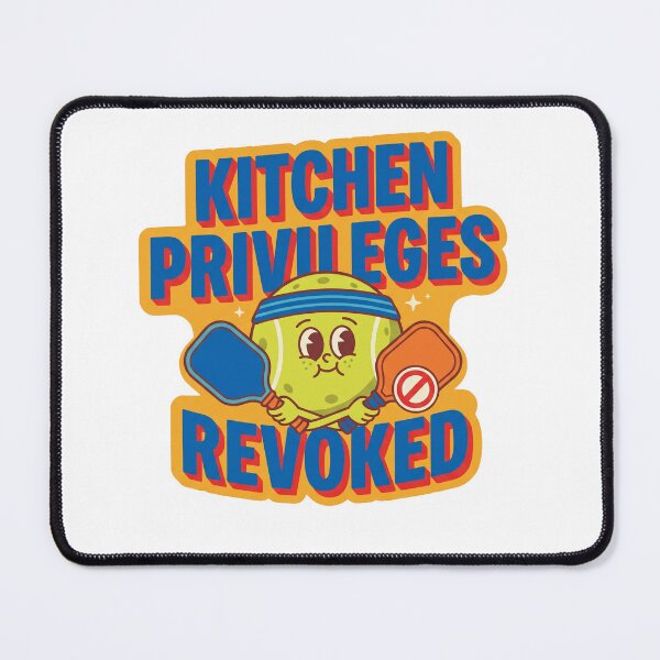Item preview, Kitchen Privileges Revoked Retro Pickleball Mascot designed and sold by randaper.