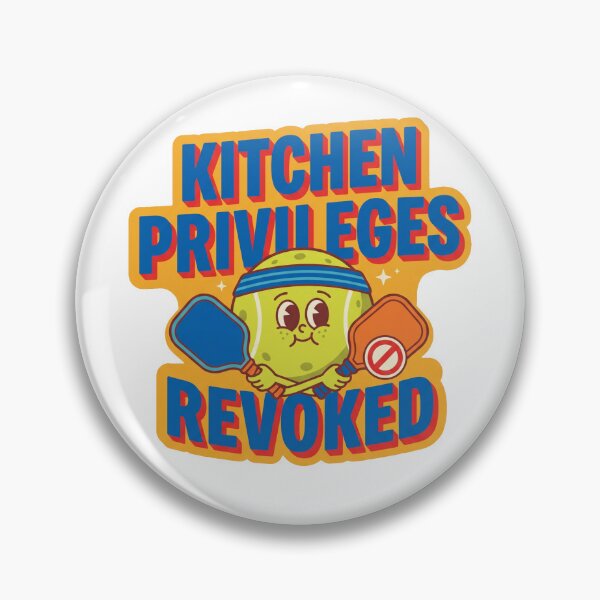 Item preview, Kitchen Privileges Revoked Retro Pickleball Mascot designed and sold by randaper.