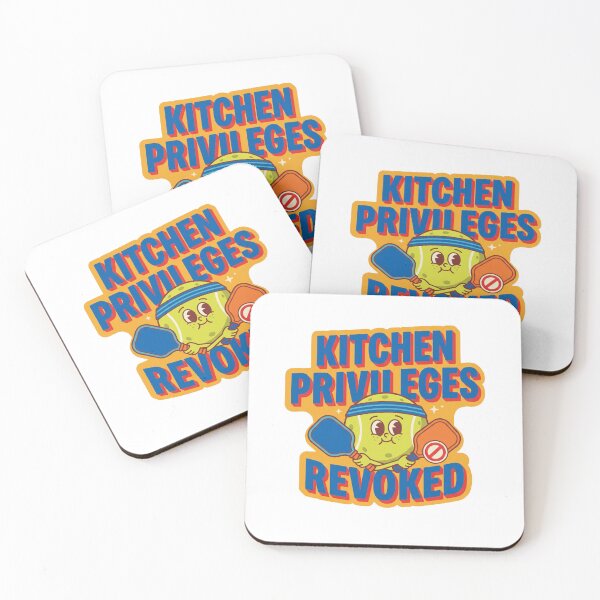 Item preview, Kitchen Privileges Revoked Retro Pickleball Mascot designed and sold by randaper.