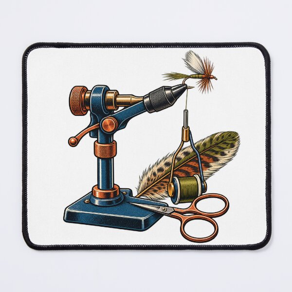 Item preview, Fly Tying Vise and Trout Fly Gift designed and sold by UrbanCanvvas.