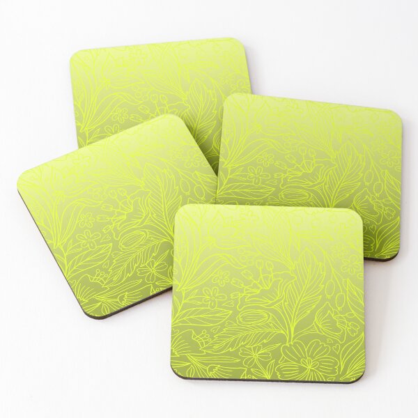 Item preview, Folk Botanical Tapestry – Delicate Flower & Berry Gradient Pattern | Chartreuse designed and sold by Frohyou.