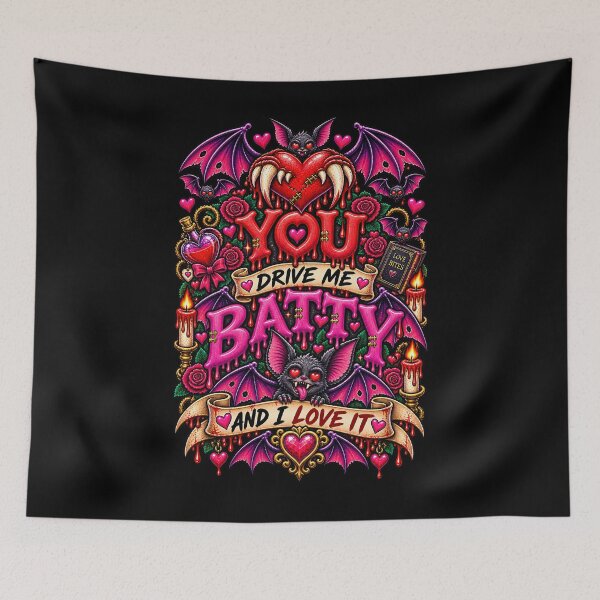 Item preview, DARK LOVE ❤️ - MONSTER ROMANCE COLLETION -  VAMPIRE LOVE - YOU DRIVE ME BATTY - AND I LOVE IT v2 designed and sold by WheelieGdArt.