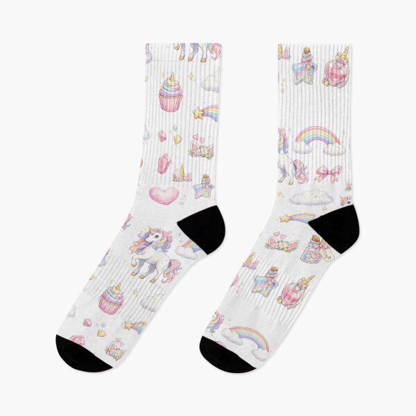 Item preview, Pastel Magical Unicorn Rainbow Floral Castle Aesthetic Sticker pack Sheet designed and sold by Rehnair.