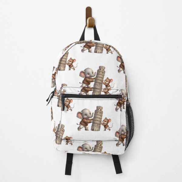 Item preview, Cute Elephant and Mouse Leaning Tower of Pisa Travel designed and sold by BonnieGlam13.
