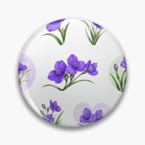 Item preview, Blue Spiderwort Flower Botanical Set Asiatic Dayflower Floral Aesthetic Sticker pack Sheet designed and sold by Rehnair.