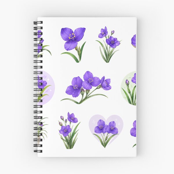 Item preview, Blue Spiderwort Flower Botanical Set Asiatic Dayflower Floral Aesthetic Sticker pack Sheet designed and sold by Rehnair.