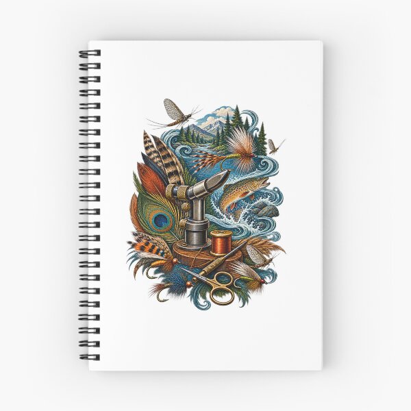 Item preview, Decorative Fly Tying Bench and River Art designed and sold by UrbanCanvvas.