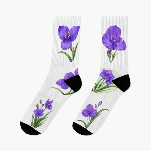 Item preview, Blue Spiderwort Flower Botanical Set Asiatic Dayflower Floral Aesthetic Sticker pack Sheet designed and sold by Rehnair.