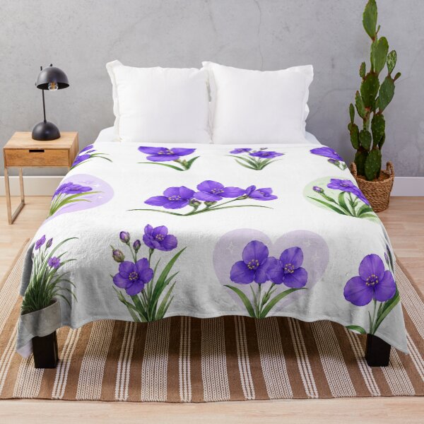 Item preview, Blue Spiderwort Flower Botanical Set Asiatic Dayflower Floral Aesthetic Sticker pack Sheet designed and sold by Rehnair.