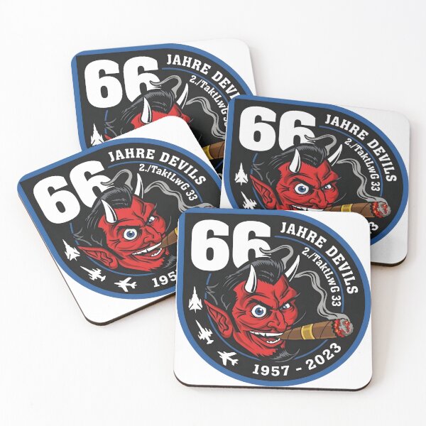 Item preview, German Air Force TaktLWG 33 2nd Squadron "Devils" 66th Anniversary Patch designed and sold by CharlieDesings.