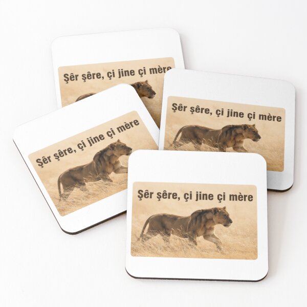 Item preview, Şêr Şêre, Çi Jine Çi Mêre – Kurdish Lion Quote designed and sold by DailyDoodlesBySumbul.