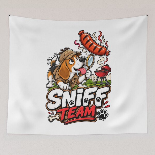 Item preview, Sniff Team Beagle | Funny Detective Beagle BBQ Sausage Dog designed and sold by KnrNazimTHRE4DS.