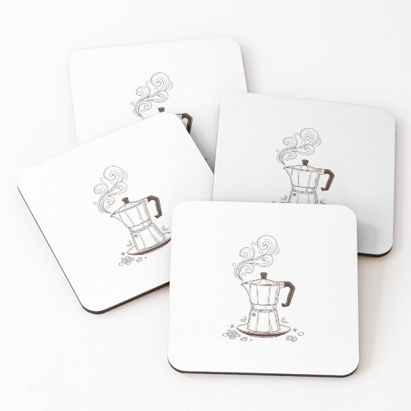 Item preview, Vintage Italian Moka Pot - Espresso Lover Line Art Sticker designed and sold by MissoStudio.
