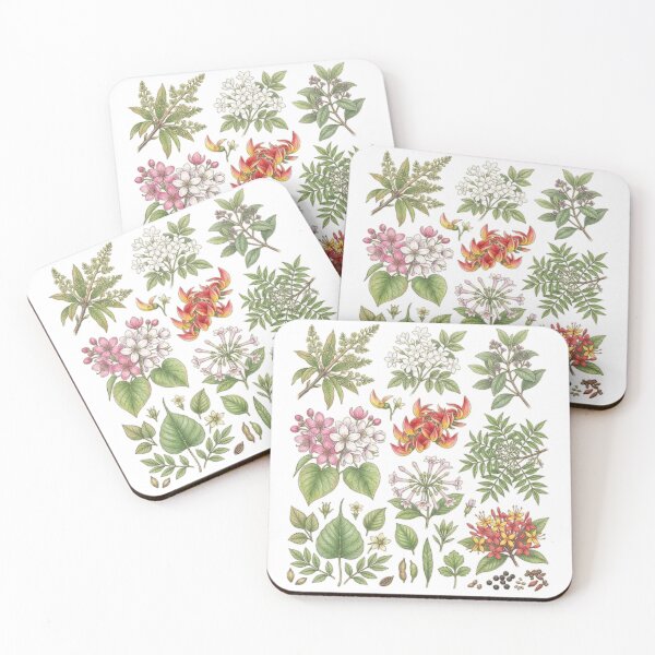 Item preview, Vintage Indian Botanical Set Traditional Ayurvedic Medicinal Flora Aesthetic Sticker pack Sheet designed and sold by Rehnair.