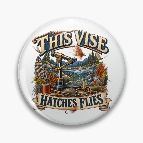 Item preview, This Vise Hatches Flies Illustrated Tying Gift designed and sold by UrbanCanvvas.