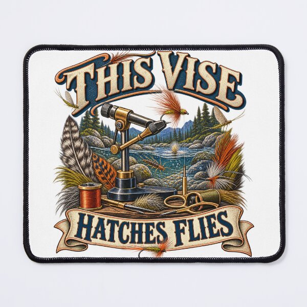 Item preview, This Vise Hatches Flies Illustrated Tying Gift designed and sold by UrbanCanvvas.