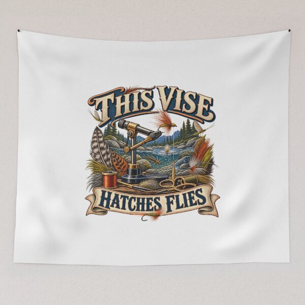 Item preview, This Vise Hatches Flies Illustrated Tying Gift designed and sold by UrbanCanvvas.