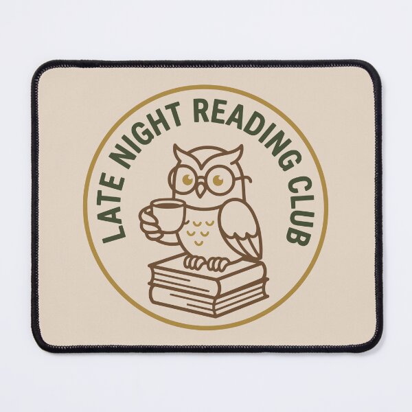 Item preview, Late Night Reading Club Cute Owl Vintage Bookworm Aesthetic designed and sold by MavtM.