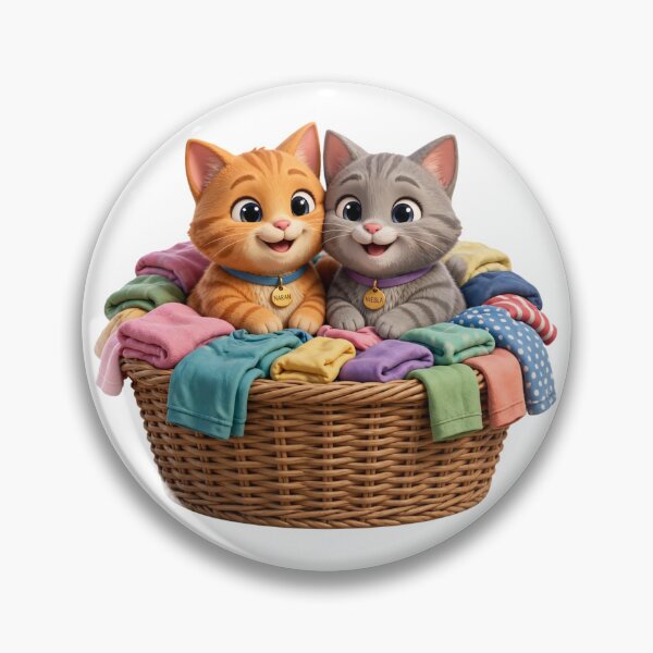 Item preview, A latte of mimos! Naran and Niebla in their little basket designed and sold by Opps-diseño.
