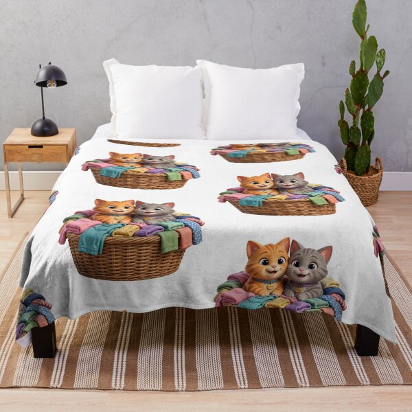 Item preview, A latte of mimos! Naran and Niebla in their little basket designed and sold by Opps-diseño.