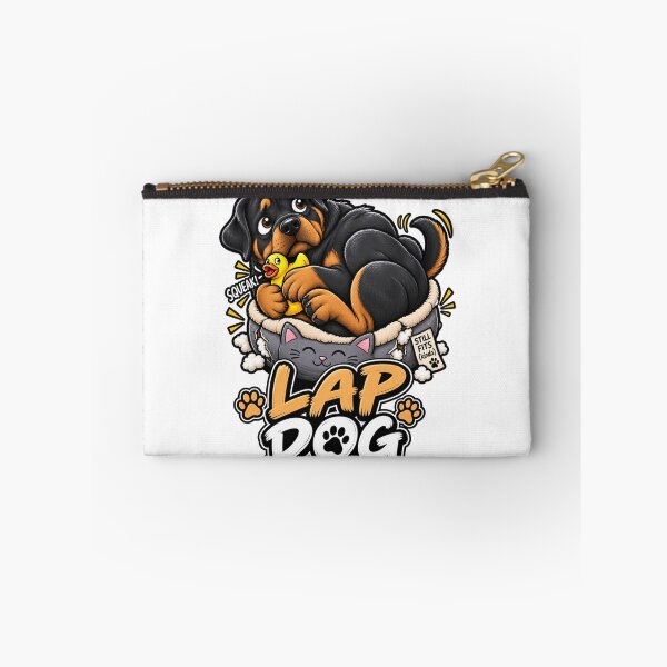 Item preview, Lap Dog Rottweiler | Funny Big Rottweiler In Cat Bed Squeaky Toy designed and sold by KnrNazimTHRE4DS.