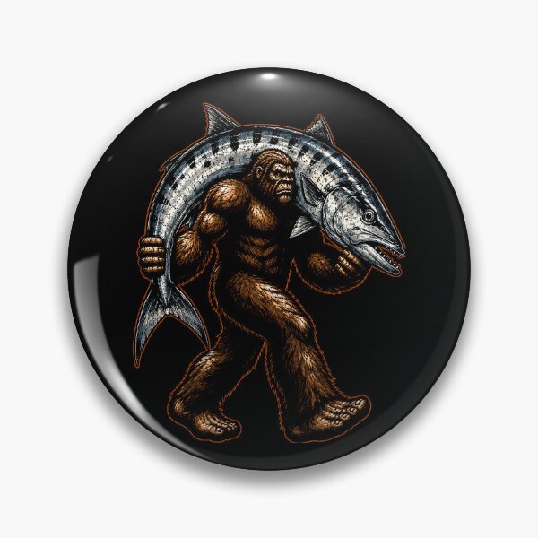 Item preview, Bigfoot carrying a huge fish graphic design designed and sold by rafaeltto.