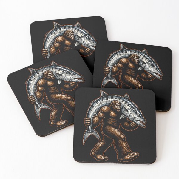 Item preview, Bigfoot carrying a huge fish graphic design designed and sold by rafaeltto.