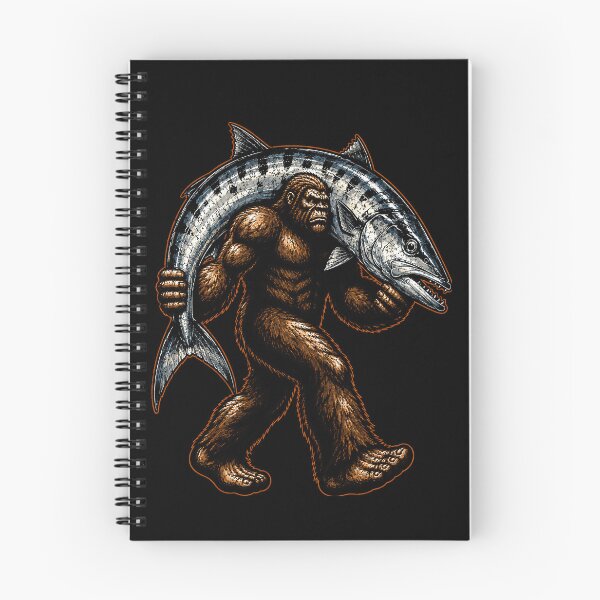 Item preview, Bigfoot carrying a huge fish graphic design designed and sold by rafaeltto.