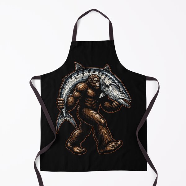 Item preview, Bigfoot carrying a huge fish graphic design designed and sold by rafaeltto.