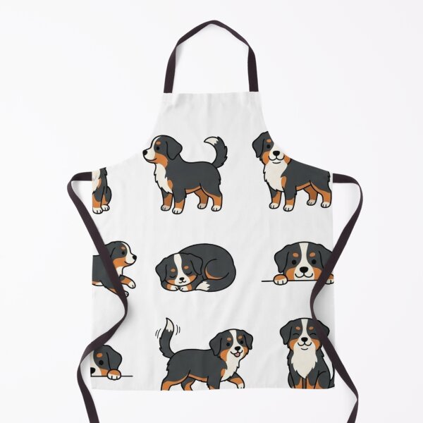 Item preview, Cute Bernese Mountain Dog Puppy Poses Tricolor Dog Aesthetic Sticker pack Sheet designed and sold by Rehnair.