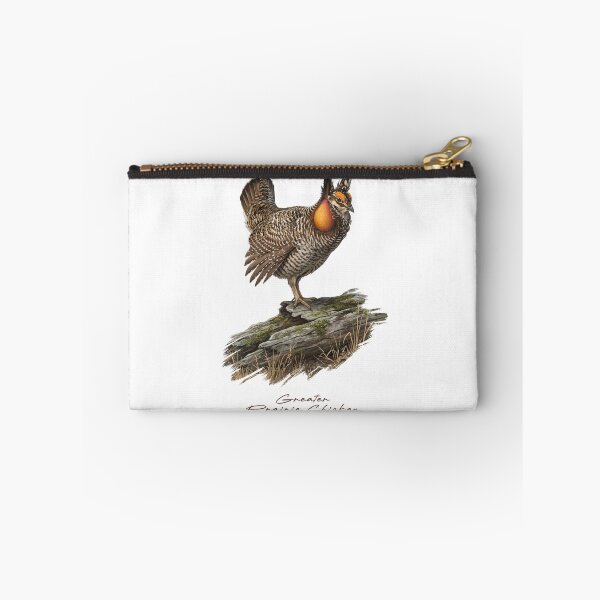 Item preview, Greater Prairie Chicken on Mossy Log Bird Illustration designed and sold by Takeda-art.