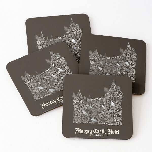 Item preview, Marcay Castle Hotel France Werewolf Lady Amelia Typography Art designed and sold by naughty-raccoon.