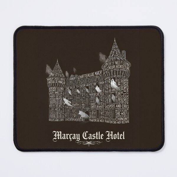 Item preview, Marcay Castle Hotel France Werewolf Lady Amelia Typography Art designed and sold by naughty-raccoon.