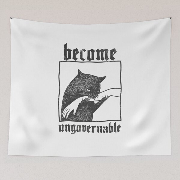 Item preview, Become Ungovernable – Funny Chaotic Cat Meme Gothic  designed and sold by roartusa.