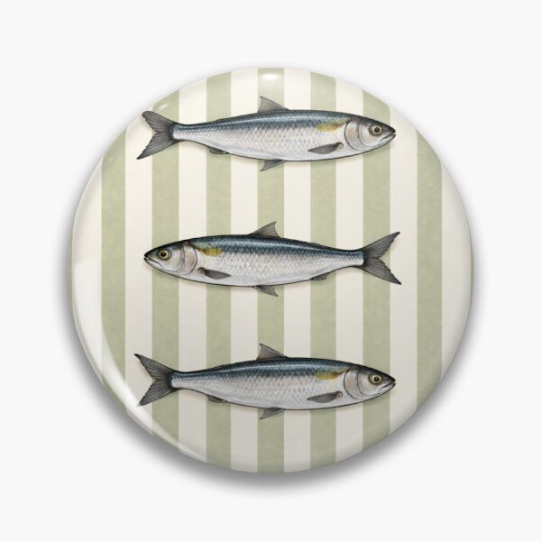 Item preview, Sardine Pattern Seige – Vintage Fish Stripe Design, Coastal Nautical Print, Minimal Seafood Illustration designed and sold by TheSlowShore.