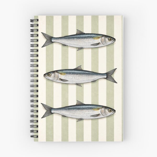 Item preview, Sardine Pattern Seige – Vintage Fish Stripe Design, Coastal Nautical Print, Minimal Seafood Illustration designed and sold by TheSlowShore.